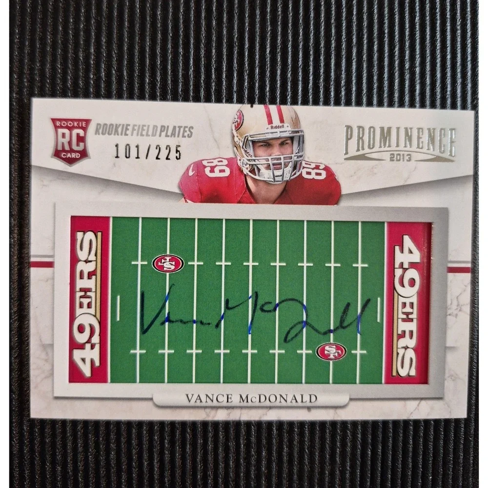 2013 Panini Prominence Vance McDonald #197 Field Plates Signatures /225 (AU)(RC)